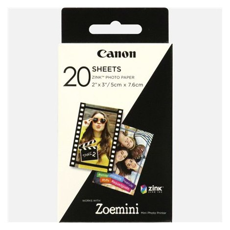 Canon | 20 sheets | ZP-2030 | White | 5 x 7.6 cm | Photo Paper